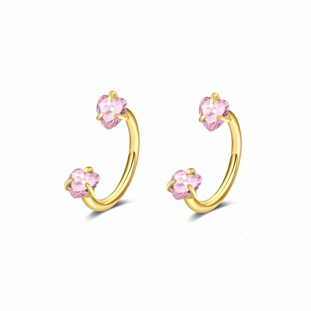 2 PCS Elegant Nose Ring Stainless Steel Daith Piercing Jewelry Cartilage Helix Earrings  Daily