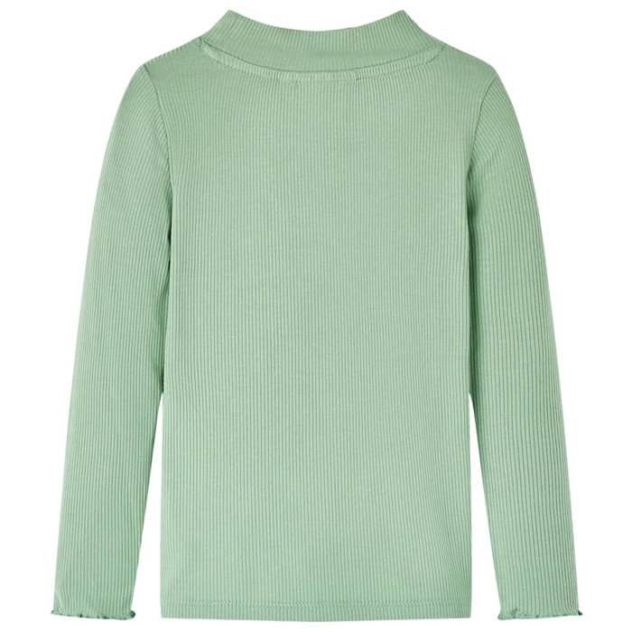 T-shirt enfants manches longues faux col roulé menthe foncée 92/104/116/128/140