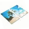 Decorative Tempered Glass Cutting Boards Tropical Beach 2x30x52 Cm