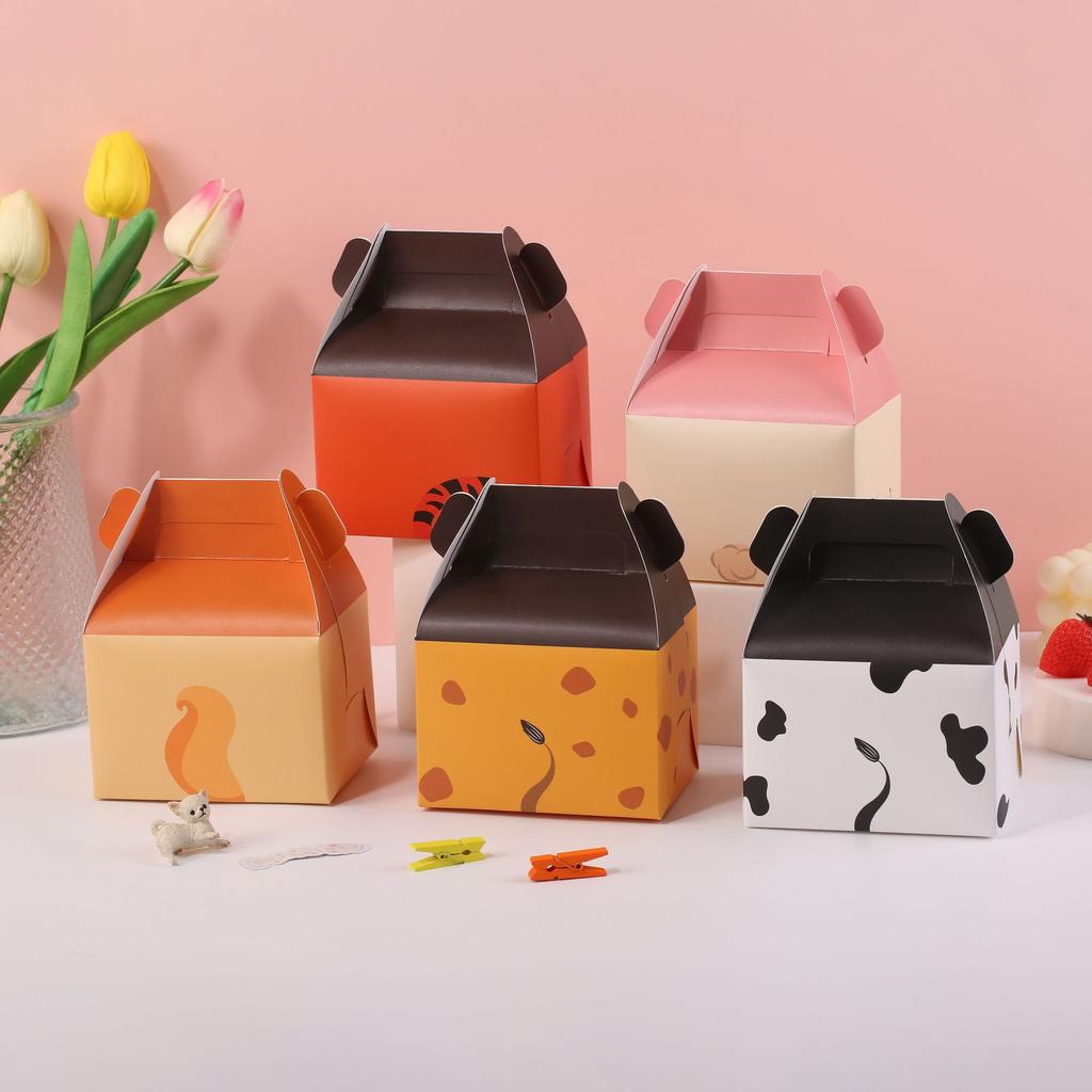 10 Pack Animal Shaped Gift Boxes, Multicolor, 11.5x8.5x15cm, Party Favor Gift Bags