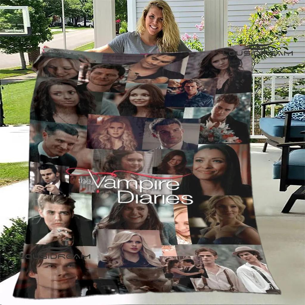 The Vampire Diaries Damon Salvatore Decken warme Flanelldecken Picknickdecke Heimreise Decke Bettwäsche Geburtstagsgeschenk