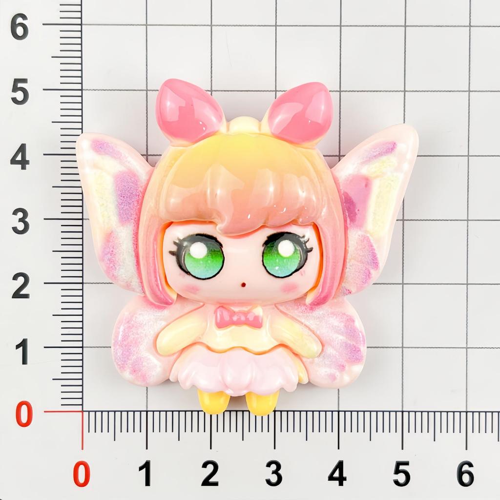 Cartoon Elf Girl Resin Accessories: DIY Phone Case, Hair Clip, Shoe Buckle, Bag Ornament