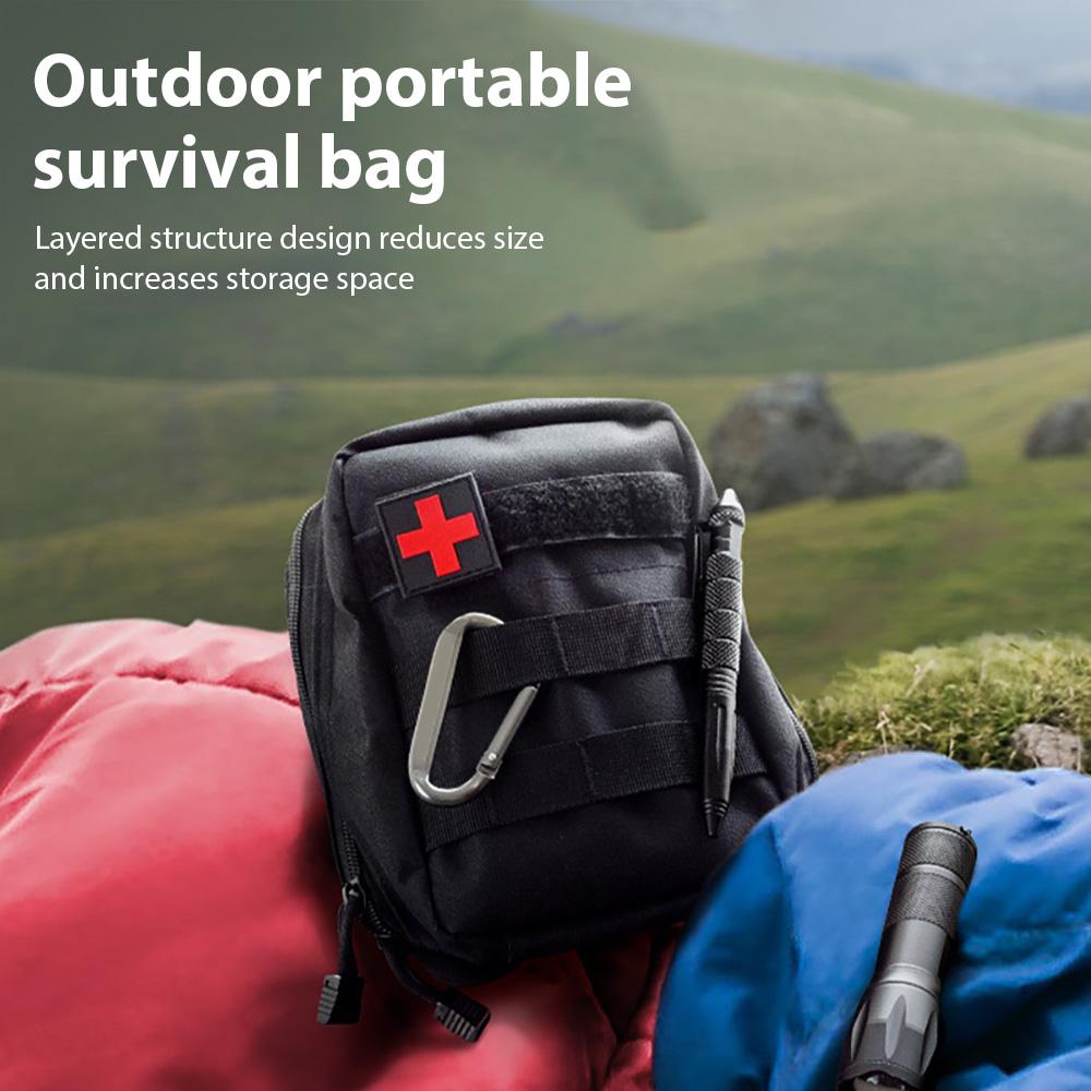 Portable Outdoor Climbing Waist Bag Wilderness Camping Tactical First Aid Medical Bag Home Emergency Treatment Case EDC Pouch