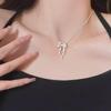2024 Women's Niche French Ballet Bow Clavicle Pendant Necklace