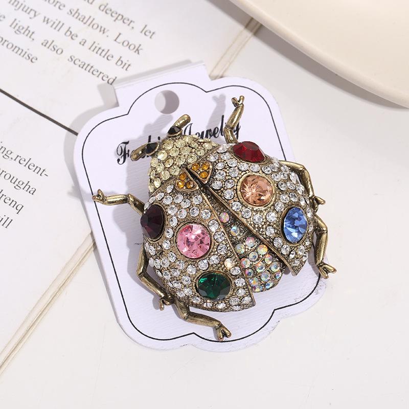 

SKEDS Fashion Cute Ladybug Rhinestone Brooches For Women s Men s Clothing Insect Metal Enamel Pins Banquet Brooch Jewelry Gift