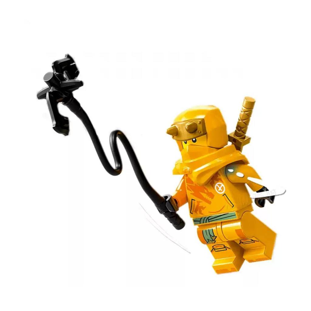 Kai Season 17 Ninja Minifigure Blocks - Phantom Lloyd, Kosora Alinzan, Lego-Compatible Building Toy