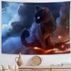 Fantasy Space Kitten Hanging Cloth Office Living Room Tapestry Home Wall Decoration Tapestry