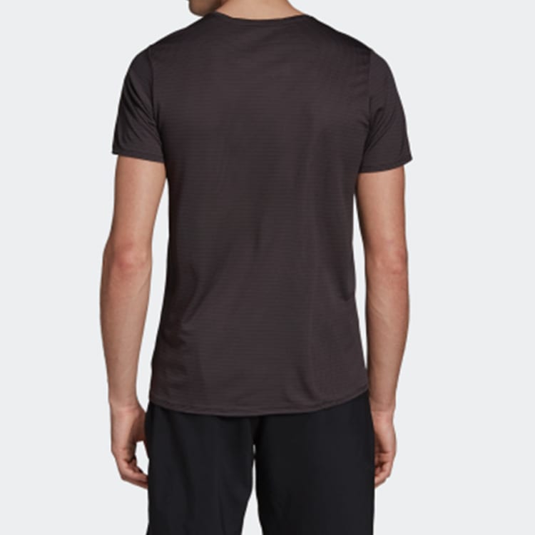 adidas T Shirts Men's Black Crew Neck Moderate Straight Fit FI8004