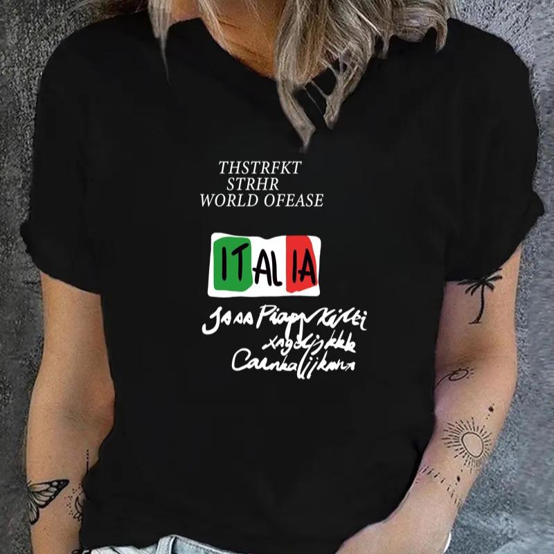 

Women s T-Shirt, Solid Color & Comfortable, All-Season Versatile Top XXL чорний