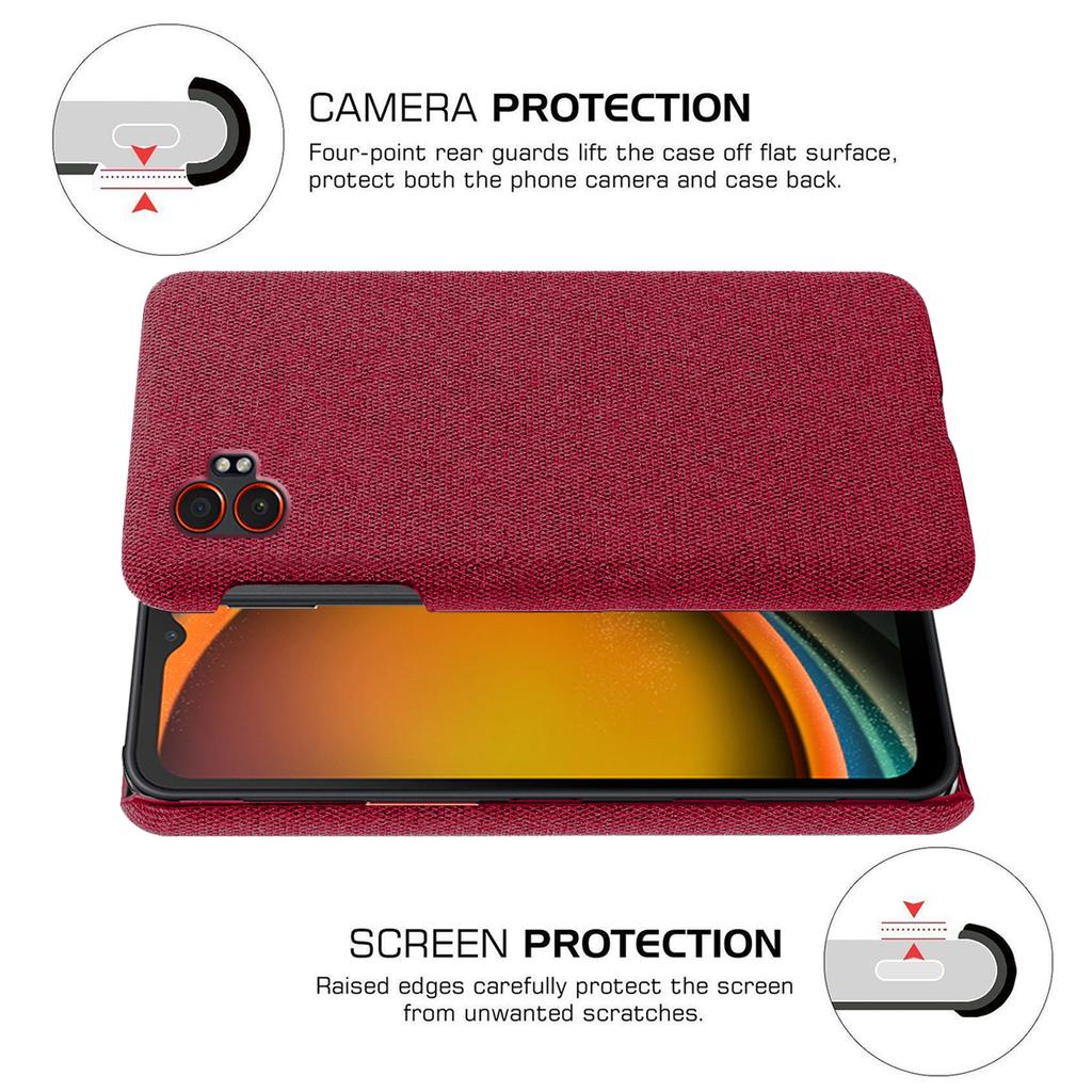 For Samsung Galaxy XCover7 Pro Phone Case Cloth Texture Anti-Scratch Protective PC Back Cover