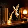 Decorative Item for Interior Design Arts Angel Bookshelf Statue, PLA Figurine with Light, Artistic Home Decoration Creative Unique Hand Carved