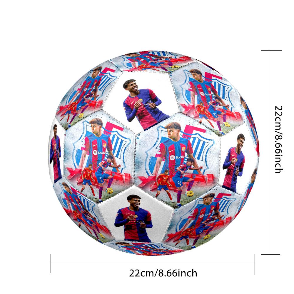 Lamine Yamal 19 Lamine Gonalons Fc Barcelona Soccer Ball Size 5 Football Machine Sewn Indoor/Outdoor Training and Matches Surprise Collection Gift