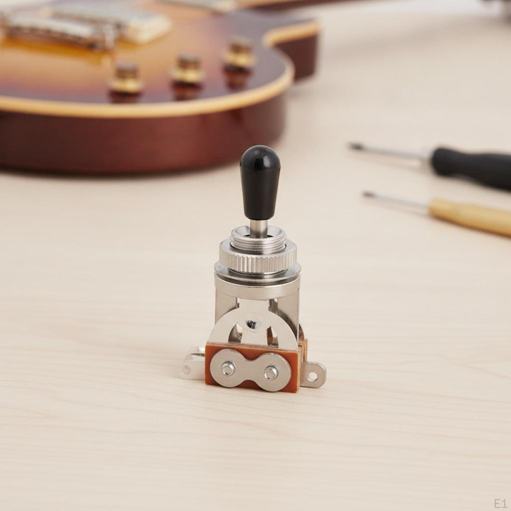 ThreePosition Guitar Toggle Switch Screw Terminals, Threaded Mounting Section, Electric