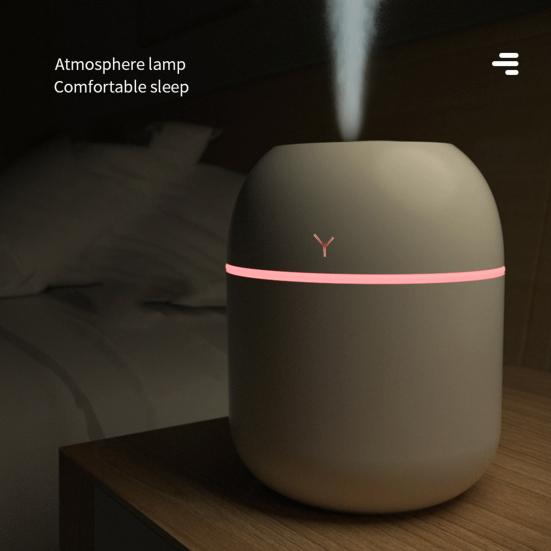 USB Humidifier Portable 220ML Mist Maker Mute Humidification with LED Night Lamp