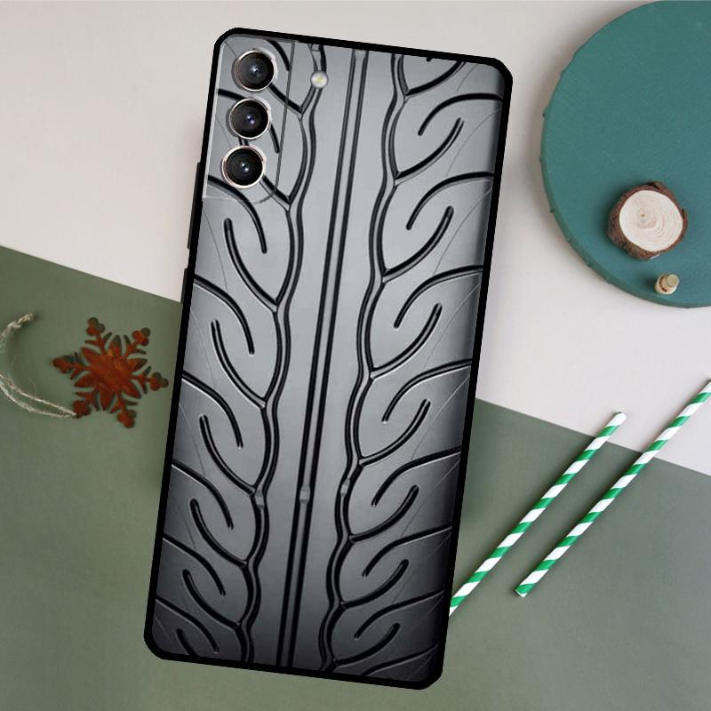 

Black Tire Tyre Tread Texture Case For Samsung Galaxy S9 S10 Plus S20 S21 FE S22 S23 Ultra Note 10 20 Ultra Phone Cover Galaxy S23 FE