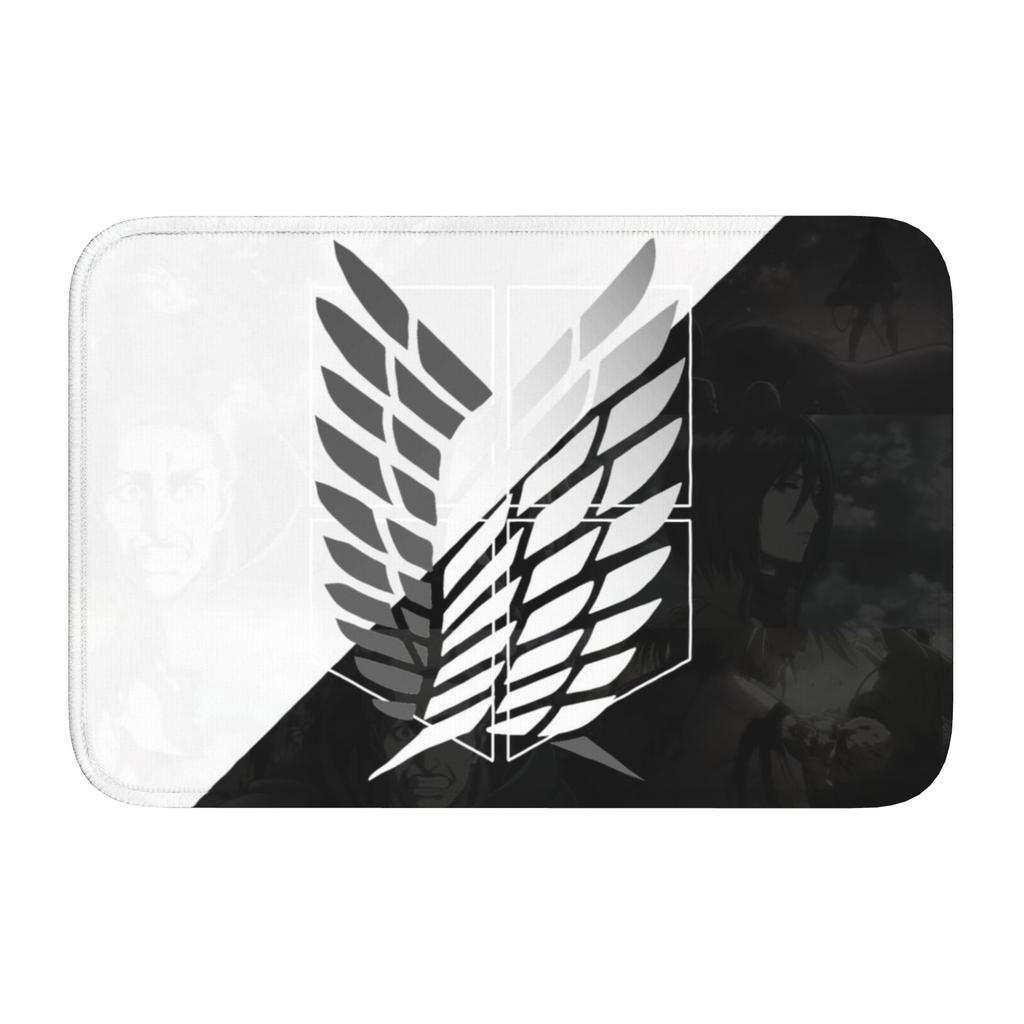 Attackes On Titan Front Door Mat Anti-Slip Indoor Welcome Waterproof  Doormat Living Room  Entrance Rug Carpet Footpad