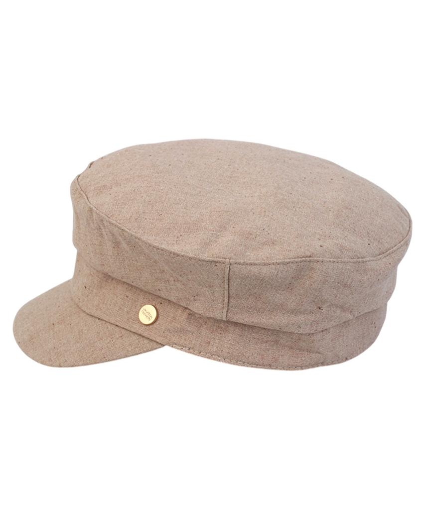 Yunibeosyeolkemiseuteuli Linen Beige Logo Marine Cap