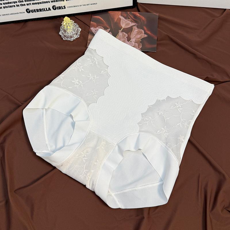 Ladies Spring and Summer New Lace Non Trace High Waist Breathable Comfortable High Waist Underwear