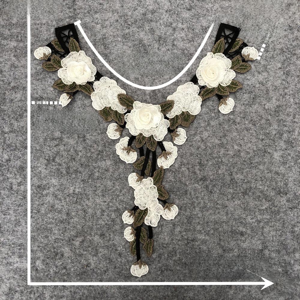 Red 3D Hollow Water-Soluble Lace for DIY Embroidery and Clothing Accessories