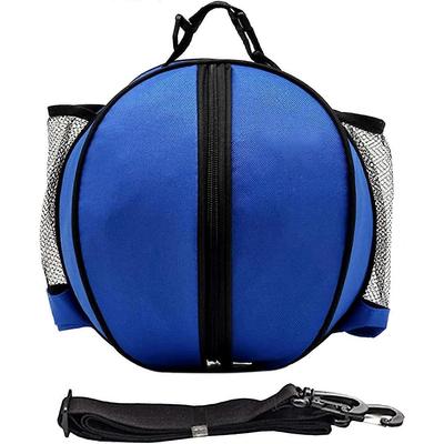 Bolsa de basquete prática portátil bolsa grande bolsa de armazenamento de basquete futebol com alça de ombro bolsa de treinamento para esportes ao ar livre azul