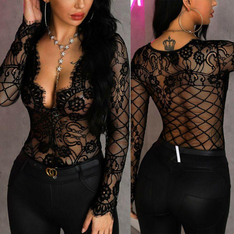 Solid Color Sexy Sheer Bodysuit2022 Summer Pure Color Sexy Transparent Close-Fitting Union Suit