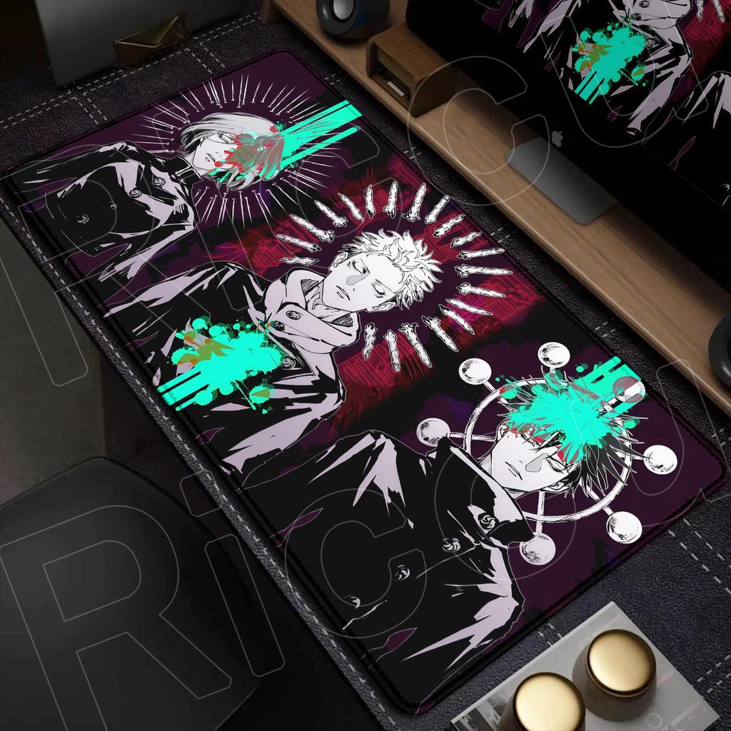 Tapis de Souris XXL Noir Anime Jujutsu Kaisen Gojo Satoru HD 60x30CM Tapis de Souris Périphérique de Jeu Ordinateur Accessoires PC Tapis de Bureau