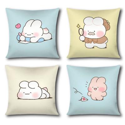 S-Shuya Hasen Kissenbezug Kissenbezug Weich Niedlich Dekokissenbezug Für Auto Sofa Kissenbezug Polyester Mit Reißverschluss
