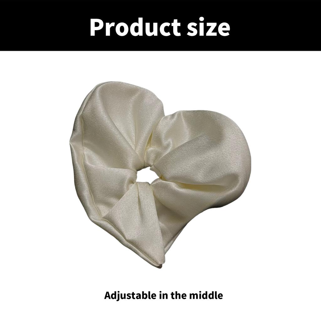 Elegant Heart Shape Satined Scrunchies Hair Accessory Hair Tie For Creating Low Ponytails And Buns Hairstyling Hairband