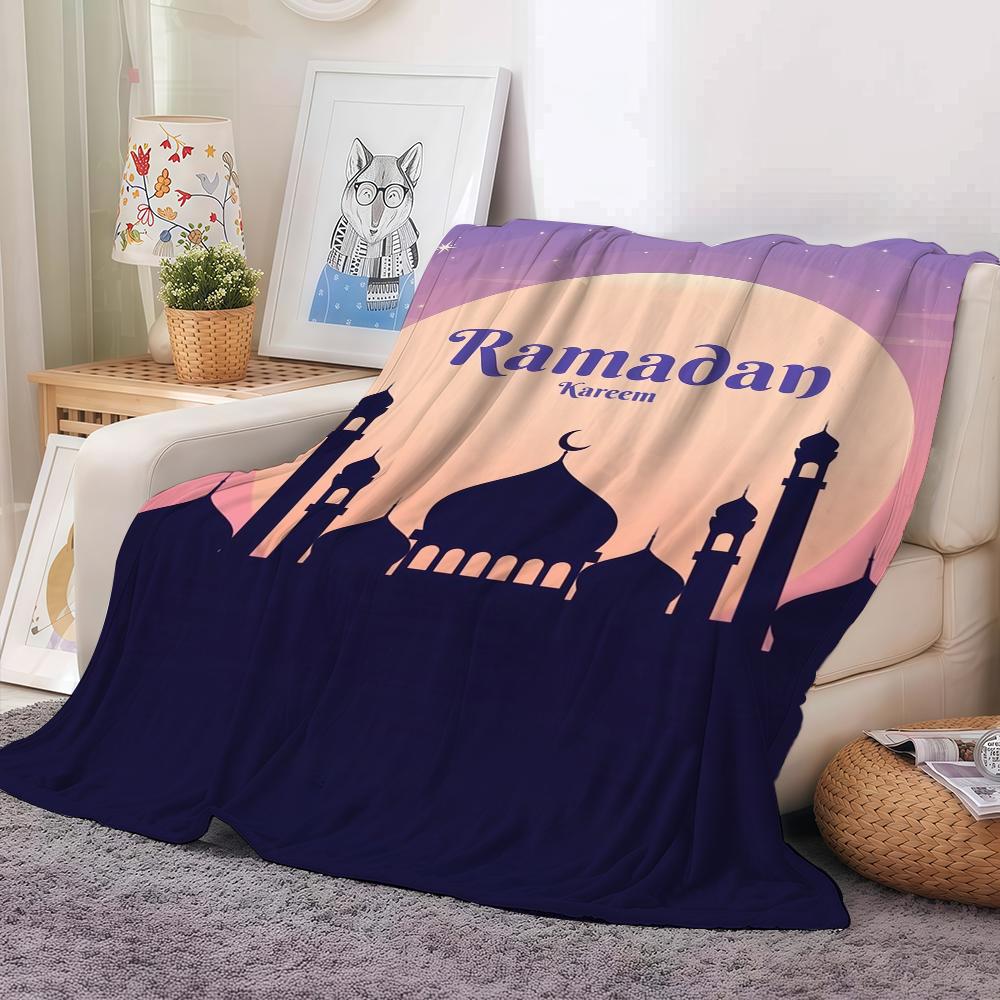 Islam Muslim R-Ramadan Kareen Blanket Soft and Skin Friendly For Couch Bed Napping Bedspread All Seasons Comforter