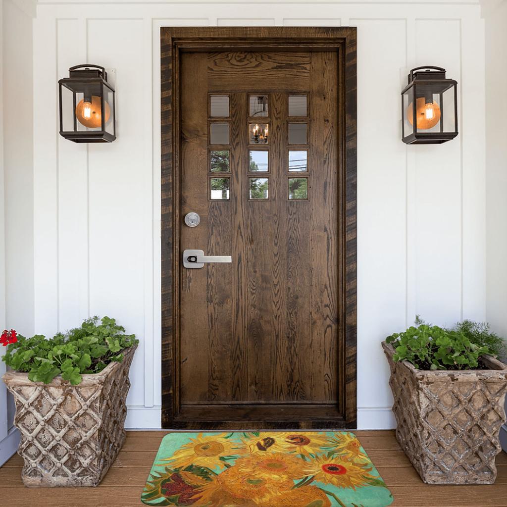 Vincent Van Gogh Twelve Sunflowers In A Vase Mask Doormat Mat Anti-Slip Art Flowers Bathroom Kitchen Bedroom Rug Carpet 40*60cm