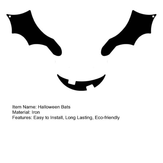 Halloween Bats Decoration DIY Pumpkin Inserts Easy Installation Reusable Metal Bats Creative Horror Decorations