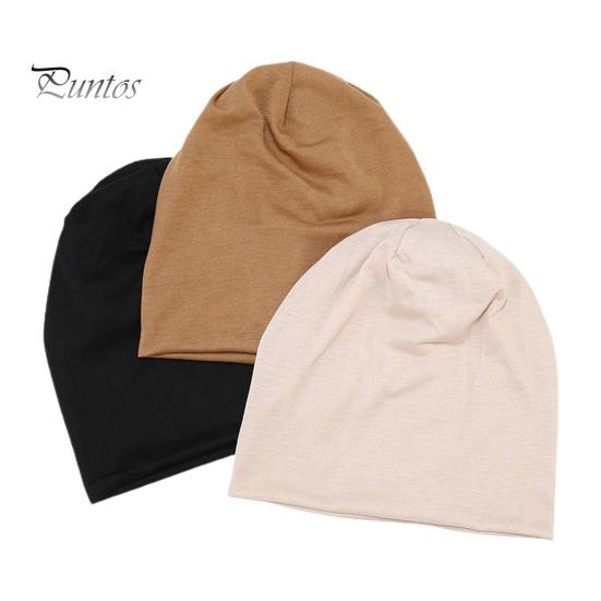 Ladies Hats Beanie Hat Double-layers Thin Stretchy Slouchy Baggy Keep Warm Solid Adults Color Spring Autumn Women Men Couple Skull Cap for Outdoor