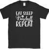 Eat Sleep Baseball Repeat T-Shirt Funny Sports Game League Humor Text Tee