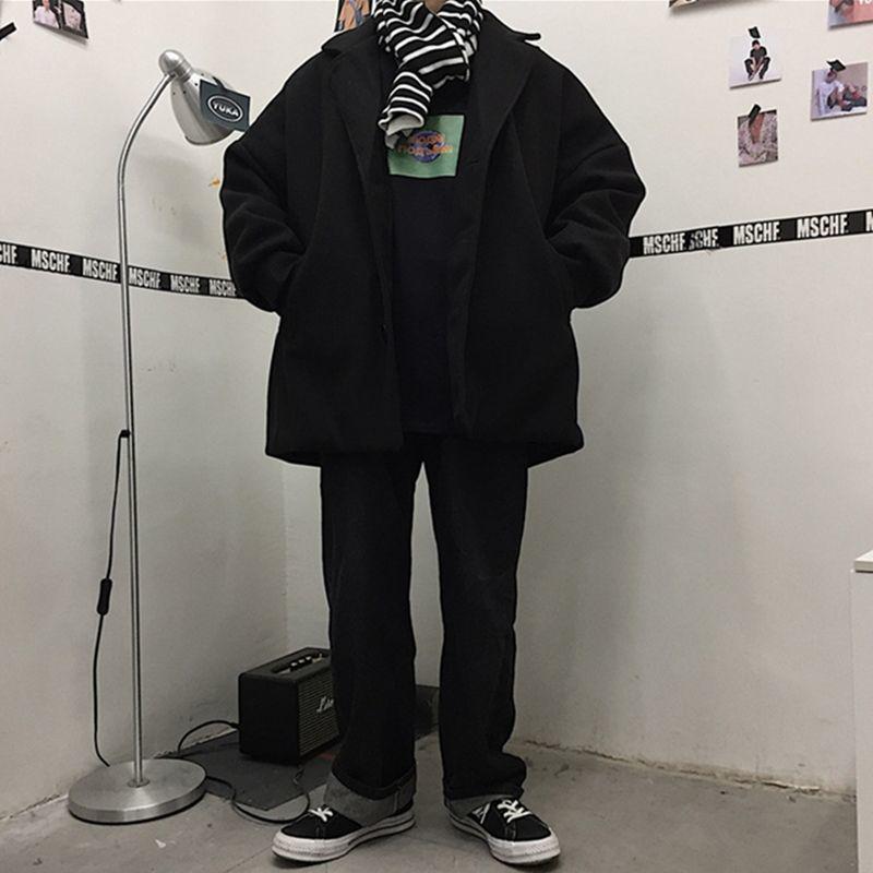 

Шерстяное пальто осень/зима: Универсальный гонконгский стиль средней длины для женщин в стиле Хепберн S