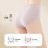 Boruirui Plus Size Women's High-Waist 7A Antibacterial Cotton Briefs 4-Pack