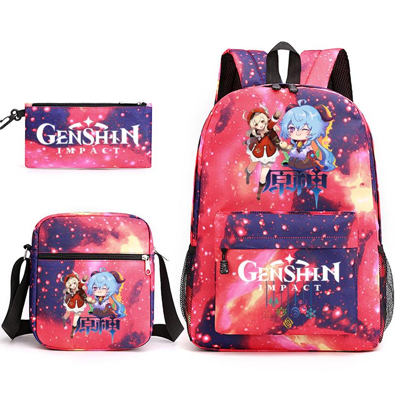 Yuanshen Backpack 3 Pieces/set Girls Boys Travel Shoulder Bag School Backpack