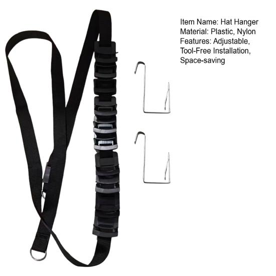 Over-the-Door Hat Hanger Adjustable Baseball Cap Organizer Two-Way Hanging Hat Holder for Entrance Bedroom