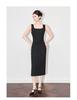 Shenzhen Nanyou Elegant French Square Neck Suspender Dress - Women's Summer Long Skirt