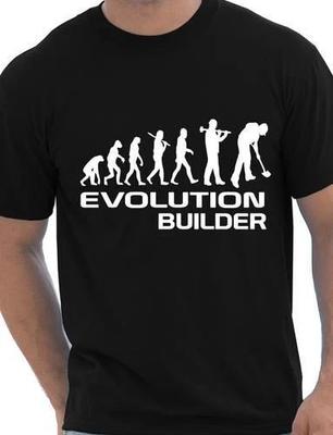 Evolution des Bauarbeiters Lustiges Herren-T-Shirt Geschenk Größe S-XXL