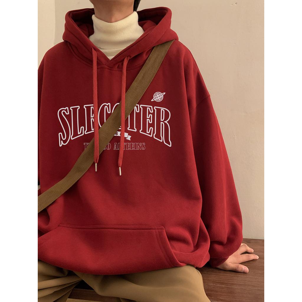 Tröja Herr Höst och Vinter Grå Fleece Par Huvtröja Jacka