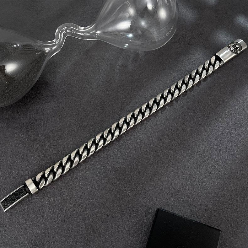 Personality Lion Bracelets for Men Stainless Steel Chinese Traditional Bracelet Bangle Jewelry Purchase ALN25123162