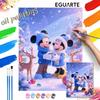 Mickey Mouse Minnie Mouse Winter Snow Christmas Oil Painting Art Handmade Painting Kit Handmade Dsi Home Decoration Birthday Gift