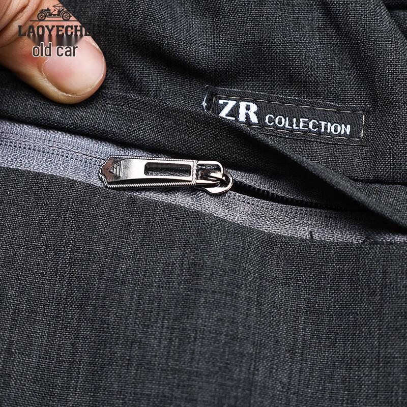 Laoyeche Pánské elastické ležérní kalhoty z ledového hedvábí s rovnými nohavicemi