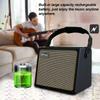 Coolmusic BP MINI Acoustic Guitar Rechargeable Portable Amplifier with BT Speaker and Mic Treble and Chorus Effects Amplifier, 30-Watt Input, Volume,