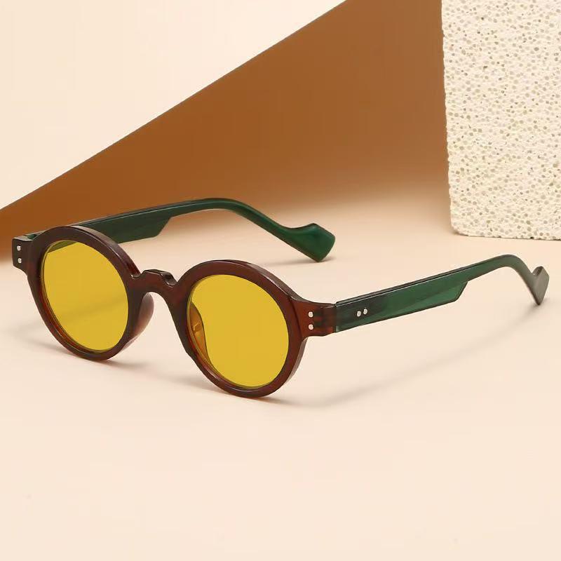 Retro Classic Round Frame Night Vision Myopia Glasses Women Men New VintageYellow Lens Near Sight Glasses for Anti High Beam