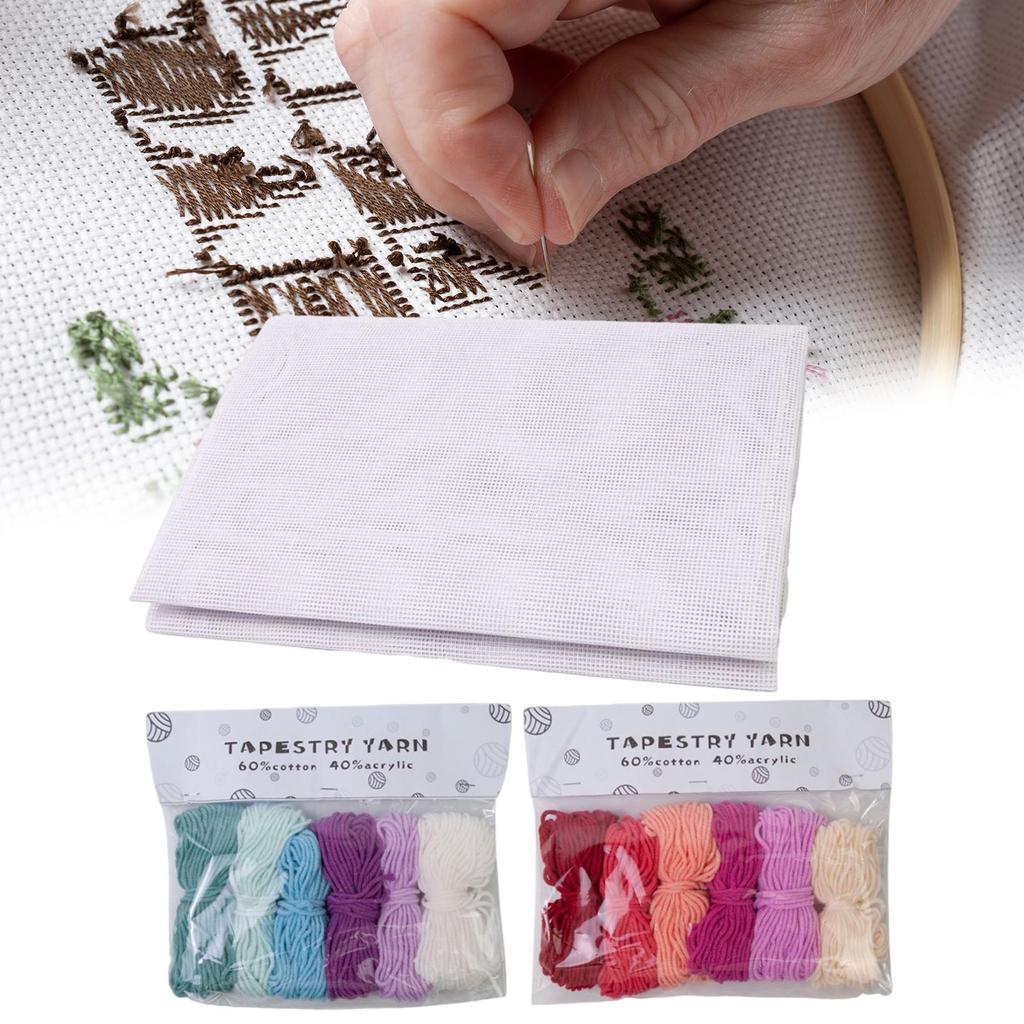 Cross Stitch Cloth Solid for Cross Stitch Sturdy 14ct Needlework Needlepoint Can Be Ironed at High Temperature Arts Aida Fabric