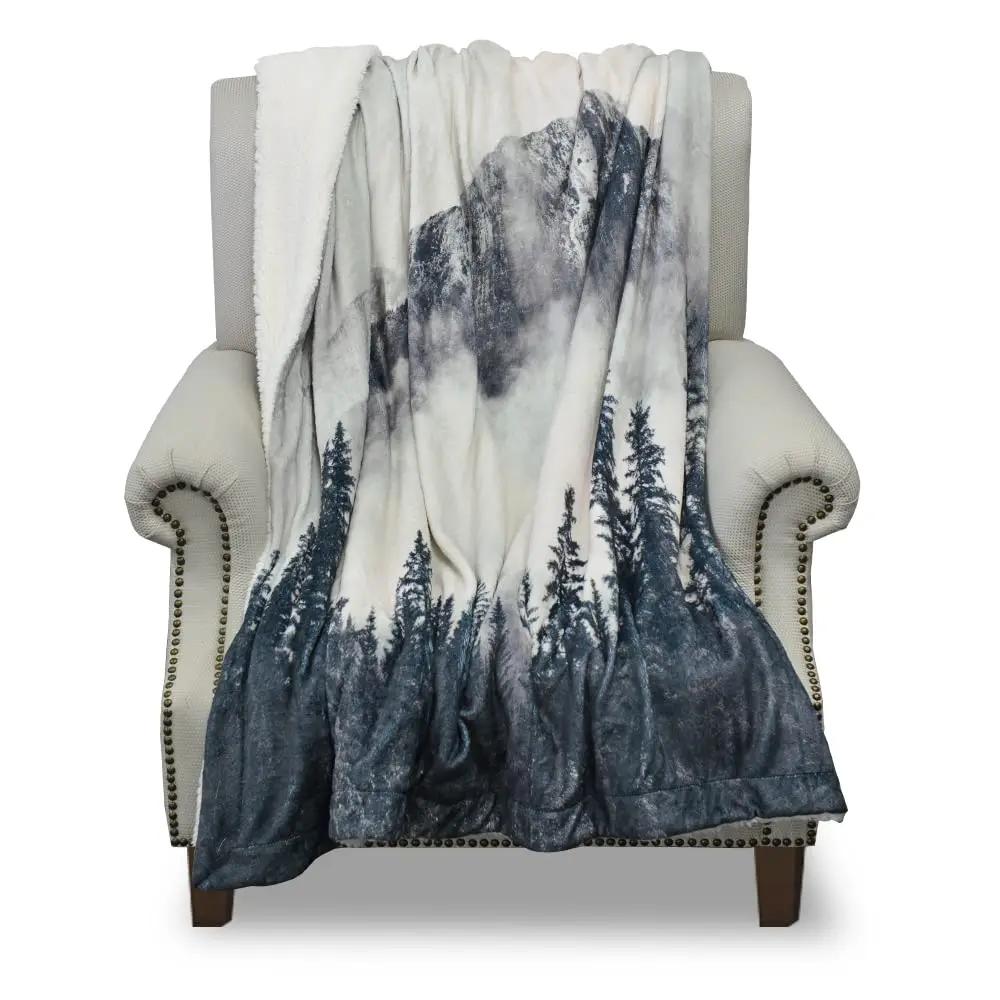 Rustic Indian Native Style Throw Blanket, Mexican Blanket, Primeval Forest Deer Animal Blankets Decor for Living Room Couch Bed
