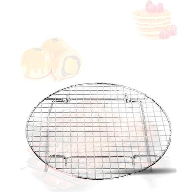 Foldable Round Grilling Rack Versatile BBQ Net Foldable Grilling Mesh Durable Bread Cooling Rack Cooking Accessories