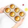 Non-Stick Muffin & Chiffon Cake Mold - High Temp Resistant, 6 & 12-Cavity for Crispy Muffins/Cupcakes.