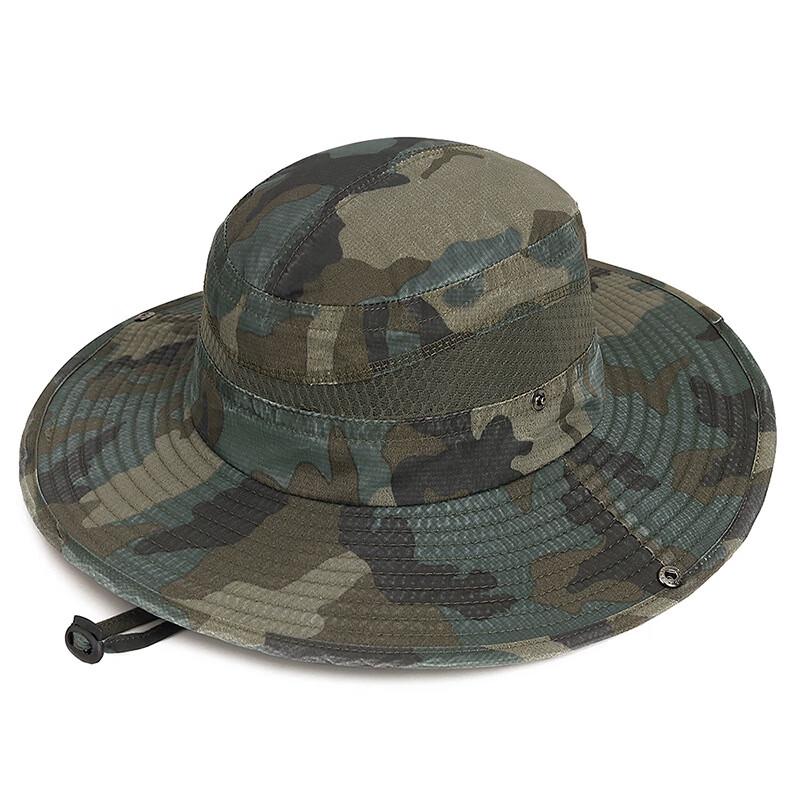 Unisex Washed Camouflage Fisherman Sun Hat